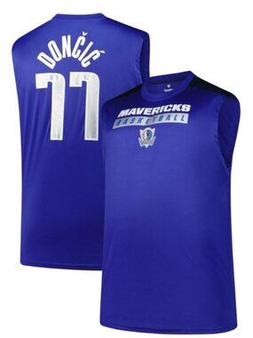 Dallas Mavericks Luka Dončić Mens Big & Tall Player Muscle Jersey Tank Shirt New